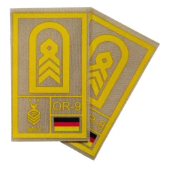 NfD - BW Rangabzeichen International bedruckt Marine Klett für KBS SK Gelbgold
