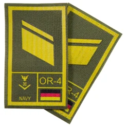 NfD - BW Rangabzeichen International bedruckt Marine Klett für KBS SK Gelbgold