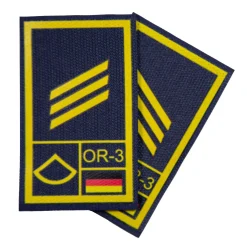 NfD - BW Rangabzeichen International bedruckt Marine Klett für KBS SK Gelbgold