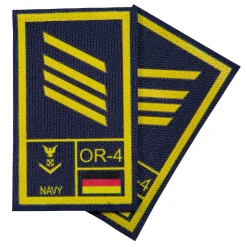 NfD - BW Rangabzeichen International bedruckt Marine Klett für KBS SK Gelbgold