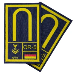 NfD - BW Rangabzeichen International bedruckt Marine Klett für KBS SK Gelbgold