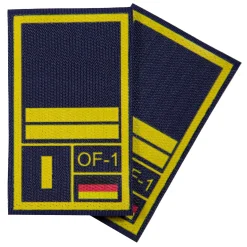 NfD - BW Rangabzeichen International bedruckt Marine Klett für KBS SK Gelbgold