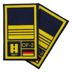 NfD - BW Rangabzeichen International bedruckt Marine Klett für KBS SK Gelbgold