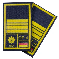 NfD - BW Rangabzeichen International bedruckt Marine Klett für KBS SK Gelbgold