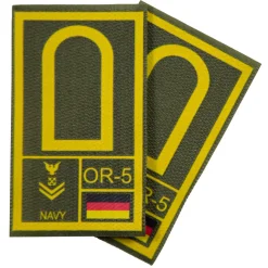 NfD - BW Rangabzeichen International bedruckt Marine Klett für KBS SK Gelbgold