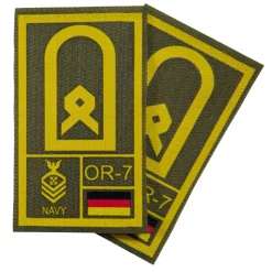NfD - BW Rangabzeichen International bedruckt Marine Klett für KBS SK Gelbgold