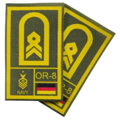NfD - BW Rangabzeichen International bedruckt Marine Klett für KBS SK Gelbgold