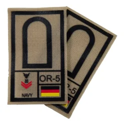 NfD - BW Rangabzeichen International bedruckt Marine Klett für KBS SK Schwarz