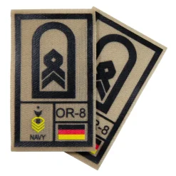 NfD - BW Rangabzeichen International bedruckt Marine Klett für KBS SK Schwarz