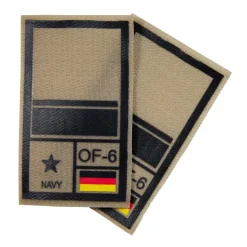NfD - BW Rangabzeichen International bedruckt Marine Klett für KBS SK Schwarz