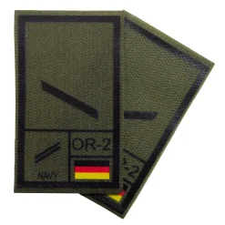 NfD - BW Rangabzeichen International bedruckt Marine Klett für KBS SK Schwarz