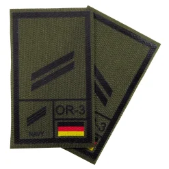 NfD - BW Rangabzeichen International bedruckt Marine Klett für KBS SK Schwarz