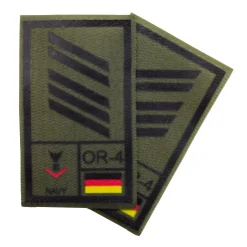 NfD - BW Rangabzeichen International bedruckt Marine Klett für KBS SK Schwarz
