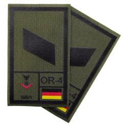 NfD - BW Rangabzeichen International bedruckt Marine Klett für KBS SK Schwarz