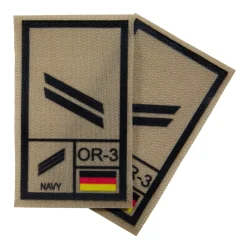 NfD - BW Rangabzeichen International bedruckt Marine Klett für KBS SK Schwarz