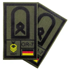 NfD - BW Rangabzeichen International bedruckt Marine Klett für KBS SK Schwarz