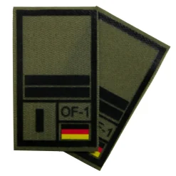 NfD - BW Rangabzeichen International bedruckt Marine Klett für KBS SK Schwarz