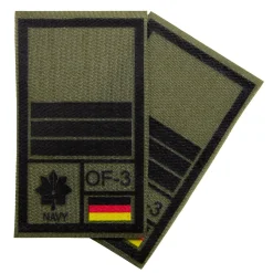 NfD - BW Rangabzeichen International bedruckt Marine Klett für KBS SK Schwarz