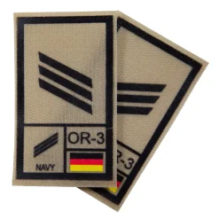 NfD - BW Rangabzeichen International bedruckt Marine Klett für KBS SK Schwarz