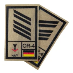 NfD - BW Rangabzeichen International bedruckt Marine Klett für KBS SK Schwarz