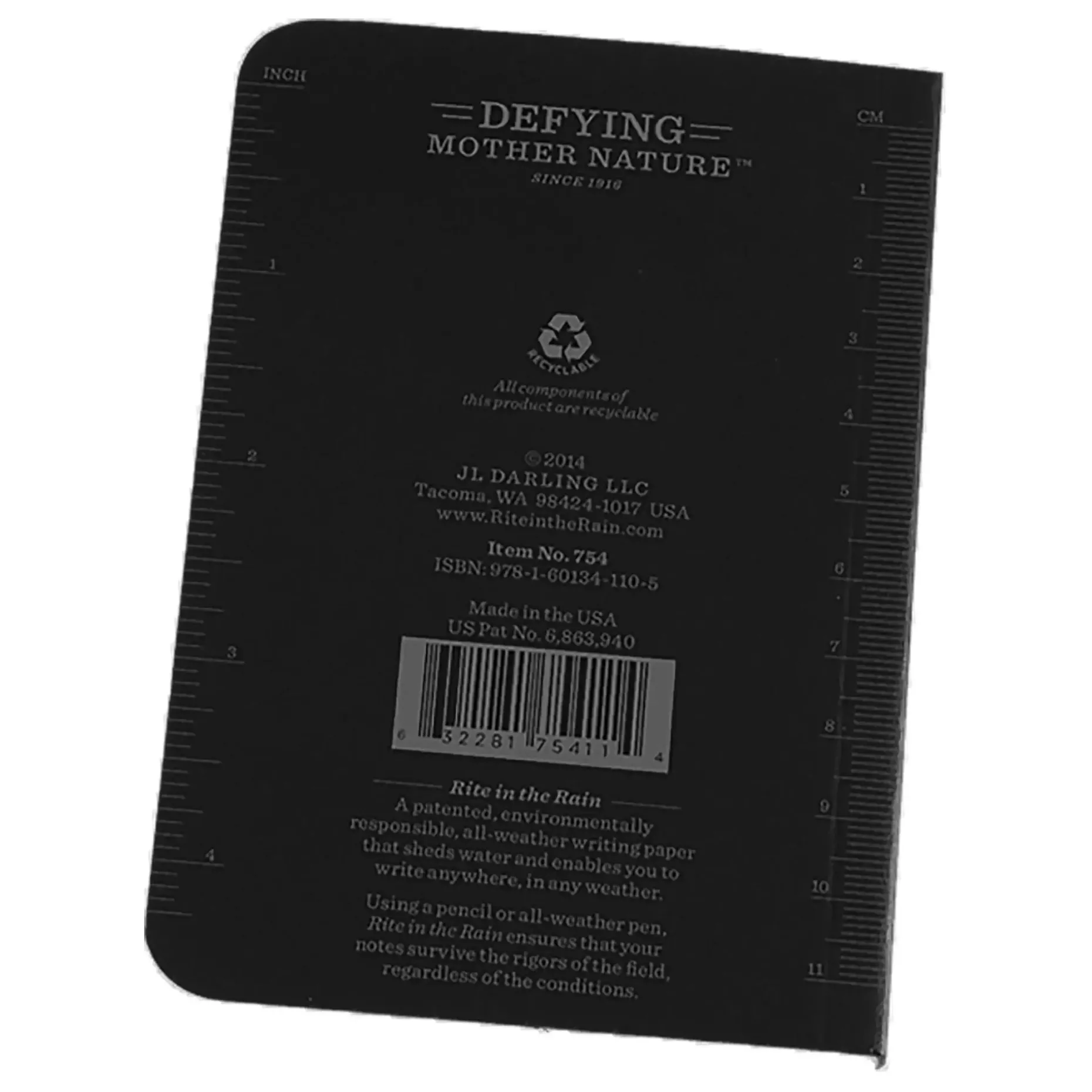 Rite in the Rain - Tactical Memo Book schwarz Nr. 754