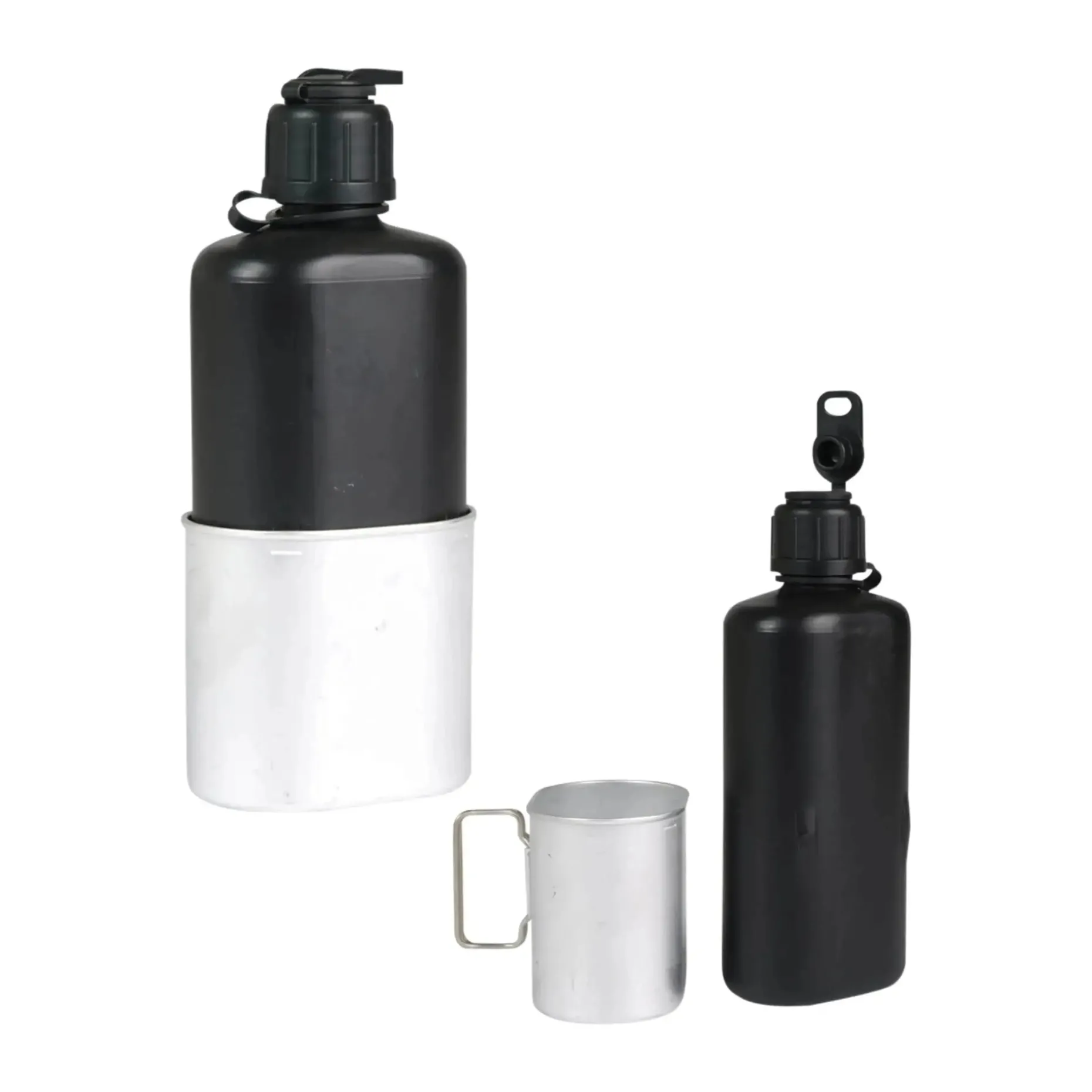 Schweizer Armee - Schweizer Feldflasche M84 mit Becher 800 ml gebraucht