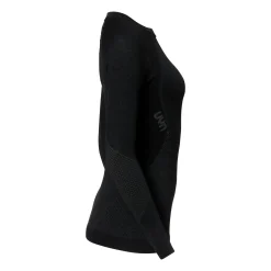 UYN - Longsleeve Fusyon Merino schwarz anthrazit Frauen